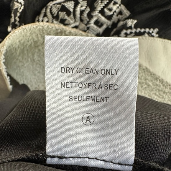 Twelfth Street Cynthia Vincent Leather Yoke Silk Sheer Dress  Dress Size XS - Picture 9 of 13